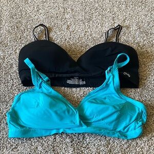 Kindly Women's 2 Bras- XL Black and Blue Set